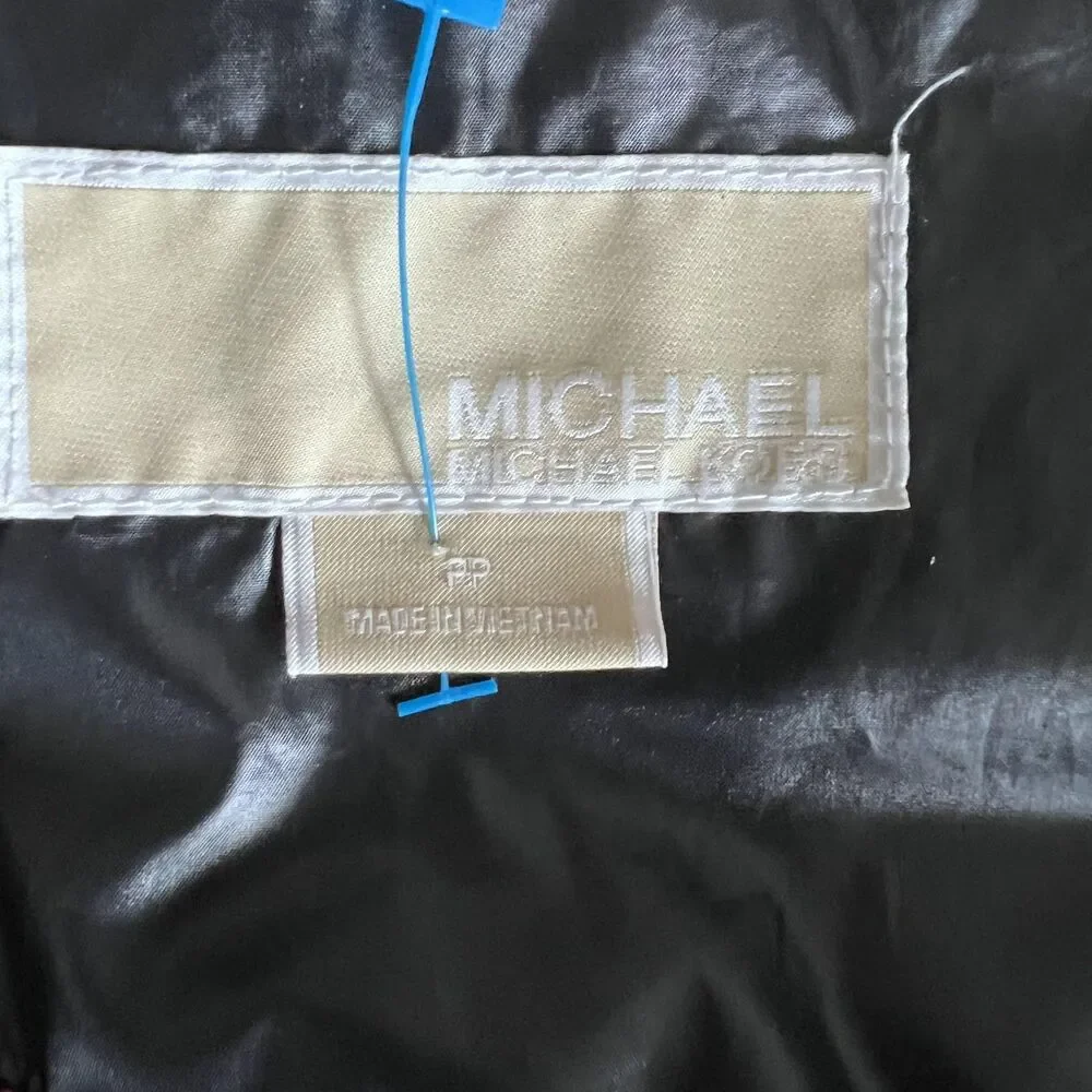 Michael‎ Michael Kors Jacket Womens Petite Petite Black Puffer Quilted Down Coat